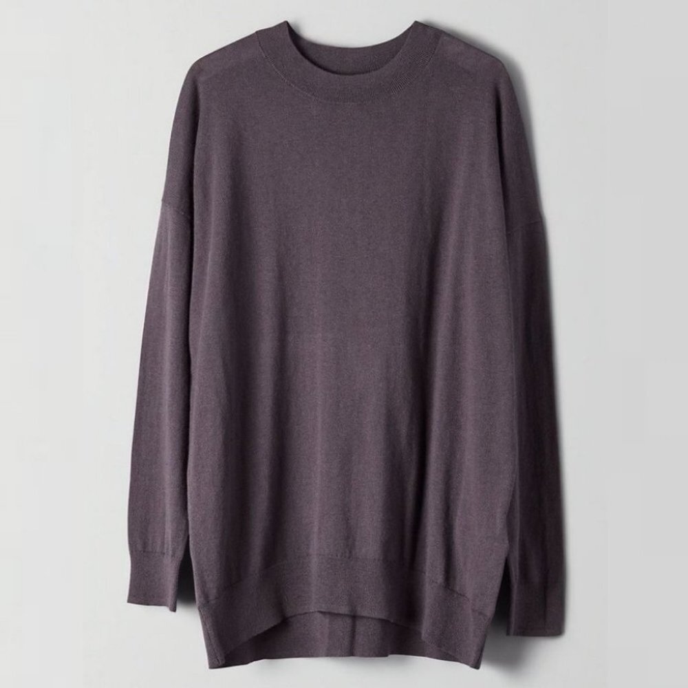 Aritzia Babaton Cashmere Crew Neck Long Sleeve Sweater Size XXS The Group Knit